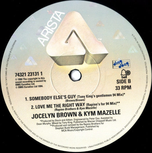 Jocelyn Brown And Kym Mazelle : Gimme All Your Lovin' (12", Single)