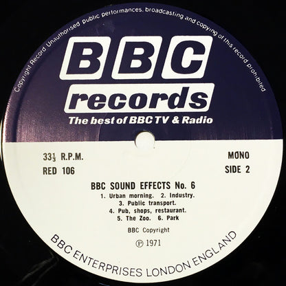 No Artist : Sound Effects No. 6 (LP, Mono)