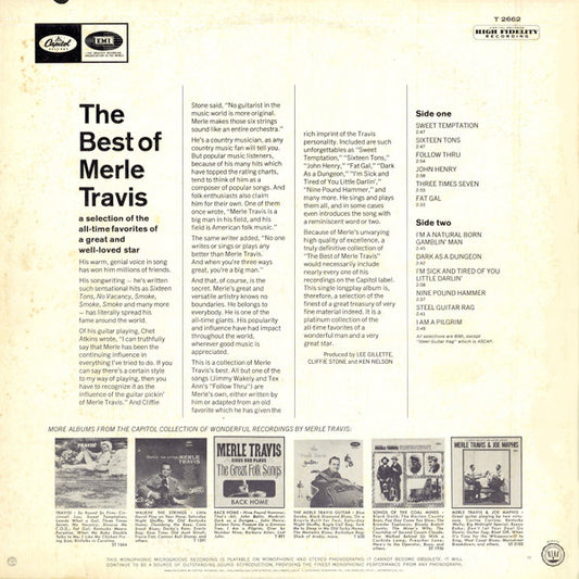 Merle Travis : The Best Of Merle Travis (LP, Comp, Mono)