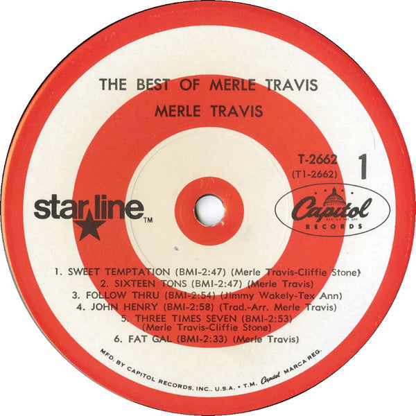 Merle Travis : The Best Of Merle Travis (LP, Comp, Mono)
