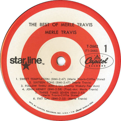 Merle Travis : The Best Of Merle Travis (LP, Comp, Mono)