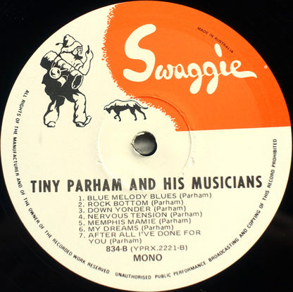 Tiny Parham And His Musicians : Volume Four - The Alternate Takes 1928-1930 (LP, Album, Comp, Mono)