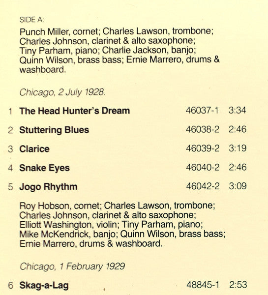 Tiny Parham And His Musicians : Volume Four - The Alternate Takes 1928-1930 (LP, Album, Comp, Mono)