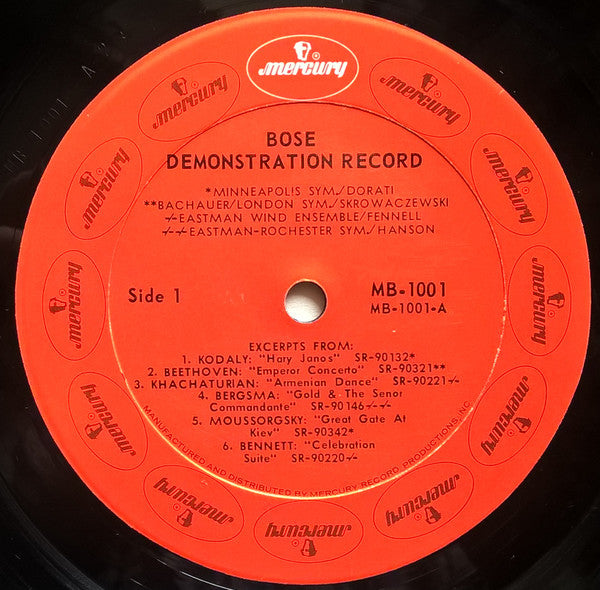 Various : Bose Salutes The Sound Of... Mercury Records (LP, Comp)