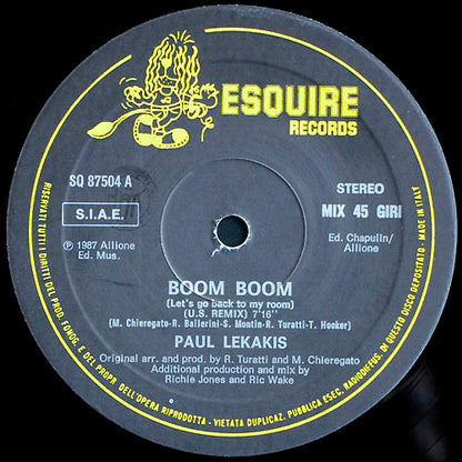 Paul Lekakis : Boom Boom (Let's Go Back To My Room) (U.S. Remix) (12", Maxi)