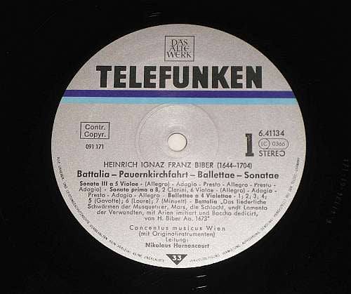 Heinrich Ignaz Franz Biber, Nikolaus Harnoncourt, Concentus Musicus* : Battalia - Pauernkirchfahrt - Ballettae - Sonatae (LP)