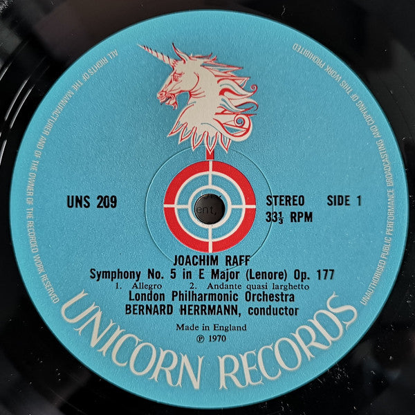 Joseph Joachim Raff / London Philharmonic Orchestra / Bernard Herrmann : Fifth Symphony "Lenore" (LP)