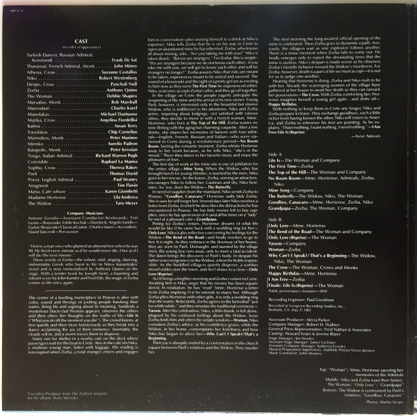 "Zorba" Original Cast : Zorba - Cast Recording (LP, Album)