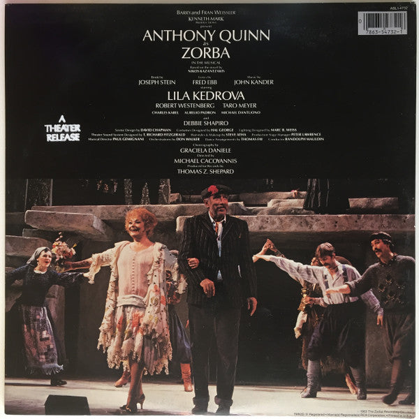 "Zorba" Original Cast : Zorba - Cast Recording (LP, Album)