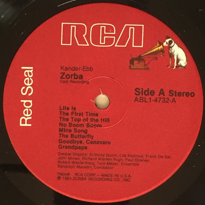 "Zorba" Original Cast : Zorba - Cast Recording (LP, Album)