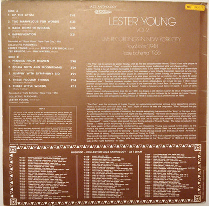 Lester Young : Vol. 2 - Live Recordings 1948-1956 (LP)