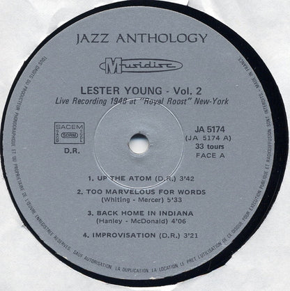 Lester Young : Vol. 2 - Live Recordings 1948-1956 (LP)