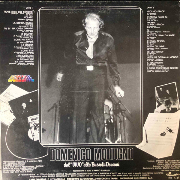 Domenico Modugno : Dal "Vivo" Alla Bussola Domani (LP, Album, RE)