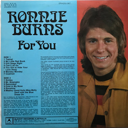 Ronnie Burns : For You (LP, Comp)