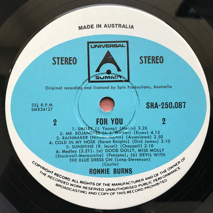 Ronnie Burns : For You (LP, Comp)