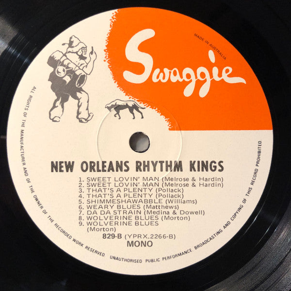 New Orleans Rhythm Kings : Volume One - 1922-1923 (LP, Comp)