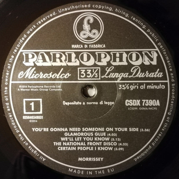 Morrissey : Your Arsenal (LP, Album, RE, RM, Gat)