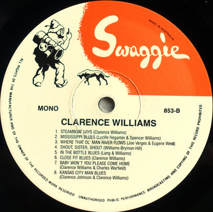 Clarence Williams : A Selection Of His Rare Recordings Volume One 1927-1930 (LP, Album, Comp, Mono)