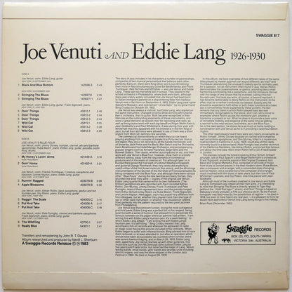 Joe Venuti & Eddie Lang : 1926-1930 (LP, Album, Comp, Mono)
