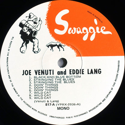 Joe Venuti & Eddie Lang : 1926-1930 (LP, Album, Comp, Mono)