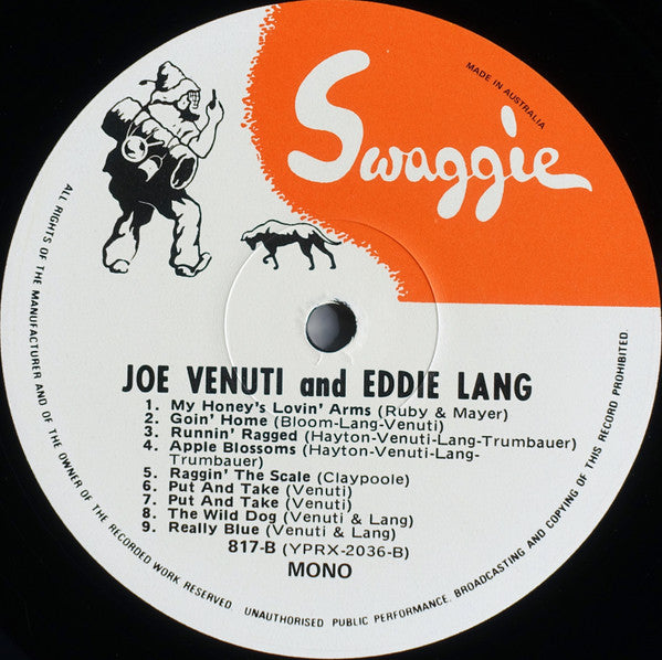 Joe Venuti & Eddie Lang : 1926-1930 (LP, Album, Comp, Mono)