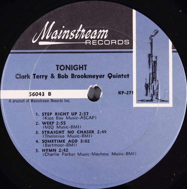 Clark Terry, Bob Brookmeyer Quintet* : Tonight (LP, Album, Mono)