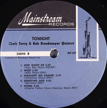 Clark Terry, Bob Brookmeyer Quintet* : Tonight (LP, Album, Mono)