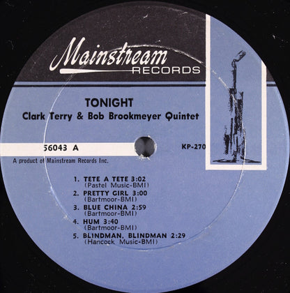 Clark Terry, Bob Brookmeyer Quintet* : Tonight (LP, Album, Mono)
