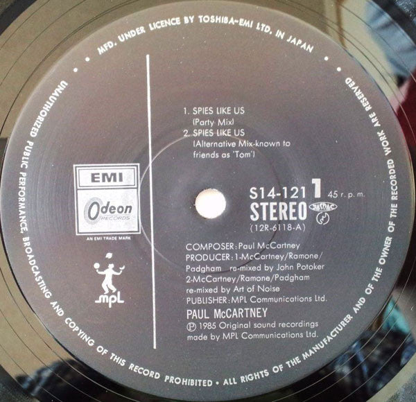 Paul McCartney : Spies Like Us (12")