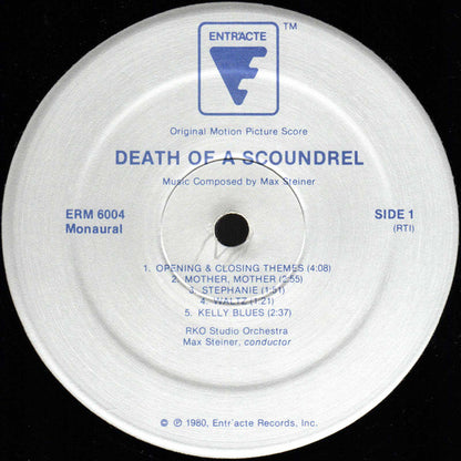 Max Steiner : Death Of A Scoundrel (LP, Comp, Mono)