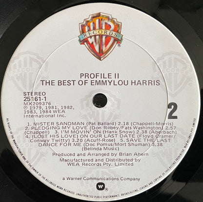 Emmylou Harris : Profile II: The Best Of Emmylou Harris (LP, Comp)