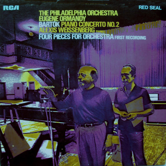 Béla Bartók, Alexis Weissenberg, The Philadelphia Orchestra, Eugene Ormandy : Piano Concerto No. 2, Four Pieces For Orchestra (First Recording) (LP, Album)
