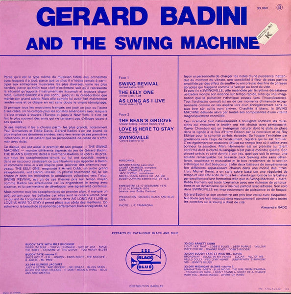 Gerard Badini And The Swing Machine* : Gerard Badini And The Swing Machine (LP, Album)