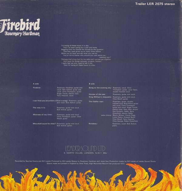 Rosemary Hardman : Firebird (LP, Album)