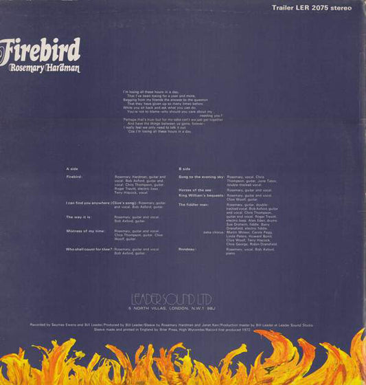 Rosemary Hardman : Firebird (LP, Album)