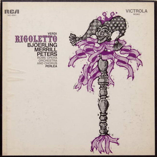 Giuseppe Verdi / Jussi Björling, Robert Merrill, Giorgio Tozzi, Roberta Peters, Orchestra Del Teatro Dell'Opera Di Roma And Coro Del Teatro Dell'Opera Di Roma, Jonel Perlea : Rigoletto (2xLP, Album, Mono, RE + Box)