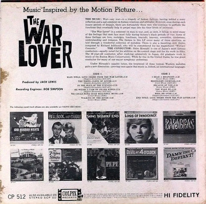 Shiro Hirosaki : The War Lover (Music Inspired By The Motion Picture) (LP, Album, Mono)