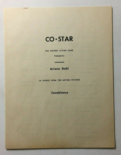 Arlene Dahl : Co Star The Record Acting Game (LP)
