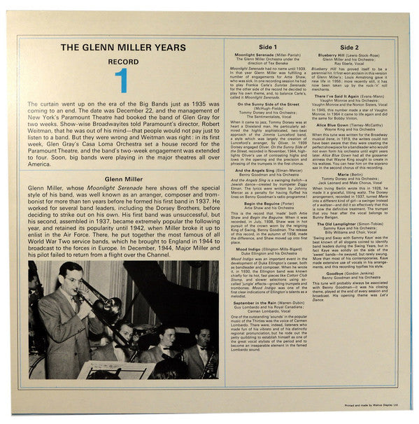 Various : The Glenn Miller Years (7xLP, Comp, RM + Box)