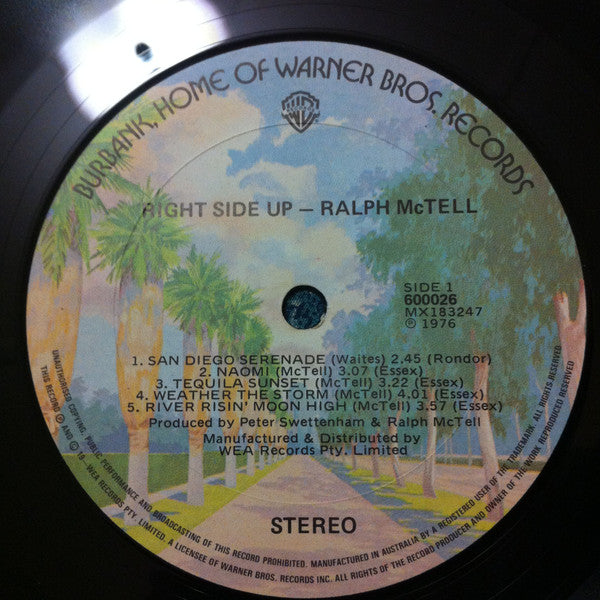 Ralph McTell : Right Side Up (LP, Album, Gat)