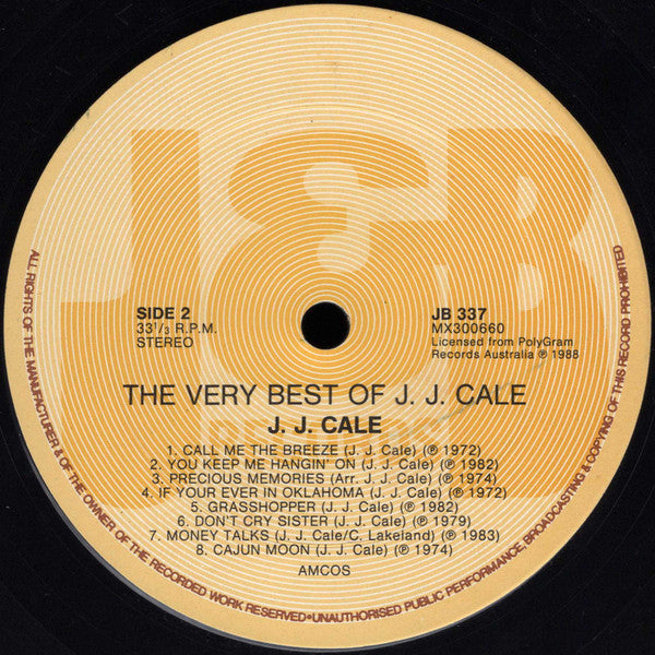 J.J. Cale : The Very Best Of J.J. Cale (LP, Comp)