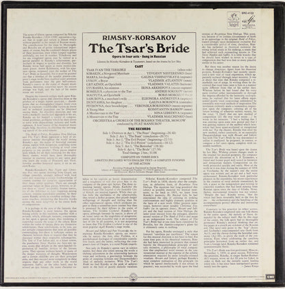 Nikolai Rimsky-Korsakov - Galina Vishnevskaya, Ирина Архипова, Vladimir Atlantov, Evgeny Nesterenko, Bolshoi Theatre Orchestra & Chorus Of The Bolshoi Theatre, Фуат Мансуров : The Tsar's Bride (3xLP, RE, Win + Box)
