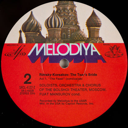 Nikolai Rimsky-Korsakov - Galina Vishnevskaya, Ирина Архипова, Vladimir Atlantov, Evgeny Nesterenko, Bolshoi Theatre Orchestra & Chorus Of The Bolshoi Theatre, Фуат Мансуров : The Tsar's Bride (3xLP, RE, Win + Box)