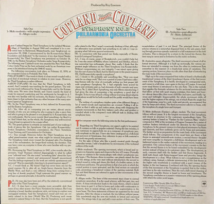 Copland* - Philharmonia Orchestra : Copland Conducts Copland Symphony No. 3 (LP, Album)