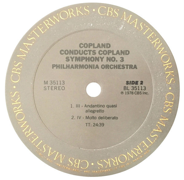 Copland* - Philharmonia Orchestra : Copland Conducts Copland Symphony No. 3 (LP, Album)