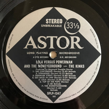 The Kinks : Lola Versus Powerman And The Moneygoround, Part One (LP, Album, Lam)