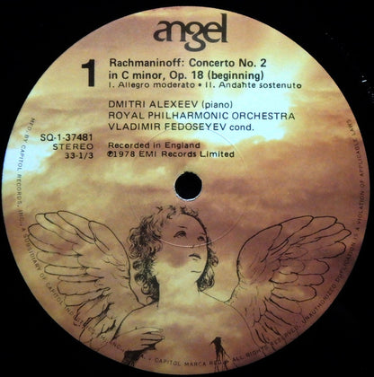 Sergei Vasilyevich Rachmaninoff - Dmitri Alexeev, Royal Philharmonic Orchestra, Vladimir Fedoseyev : Piano Concerto No. 2 / Three Preludes (LP, Album, Quad)