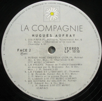 Hugues Aufray : Hugues Aufray (LP, Album)