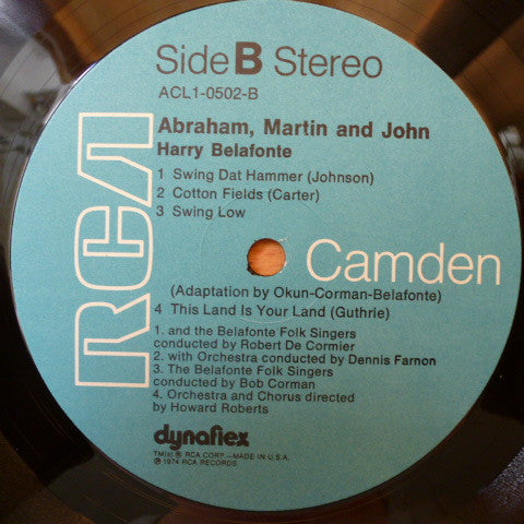 Harry Belafonte : Abraham, Martin And John (LP, Album)