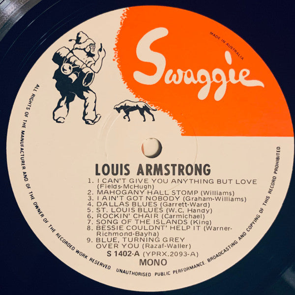 Louis Armstrong And His Orchestra : 1929-1931 (LP, Album, Comp, Mono)